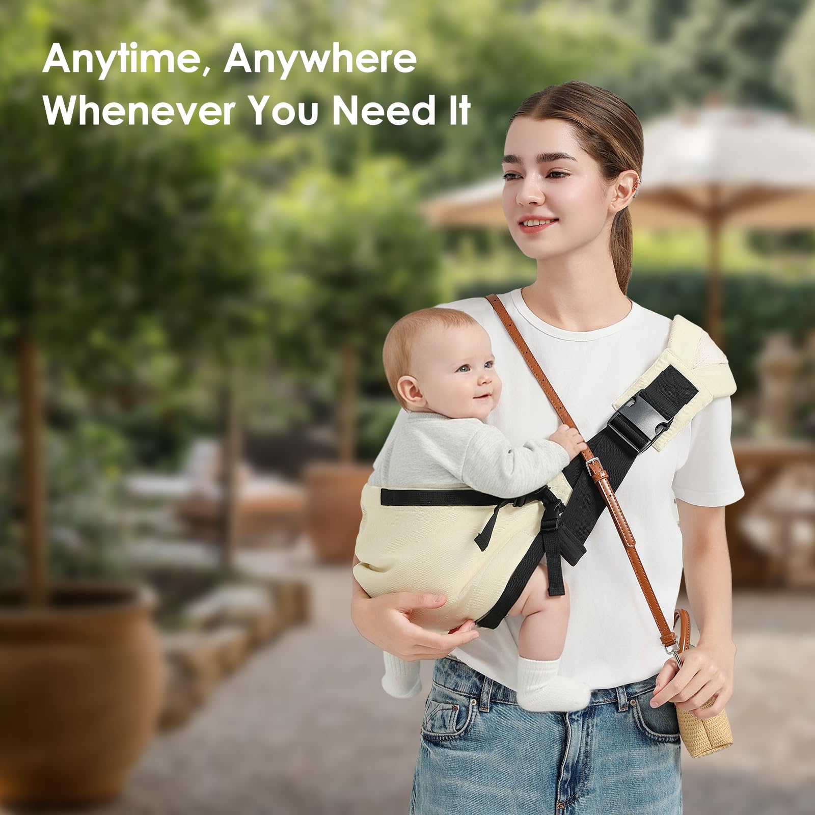 MISSWISDOM Baby Sling Carrier instruction manual image emphasizes quick setup for new parents.