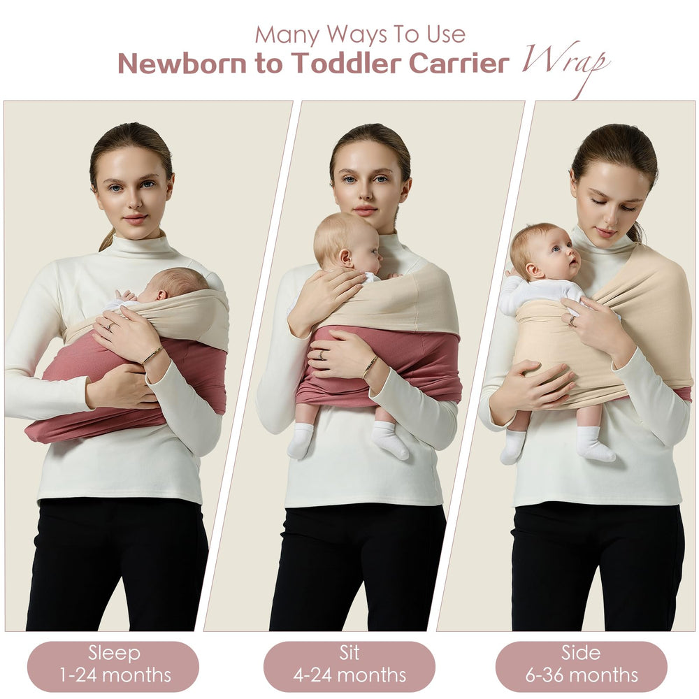 MISSWISDOM baby wrap breastfeeding support enables hands-free nursing.