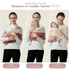 MISSWISDOM baby wrap breastfeeding support enables hands-free nursing.