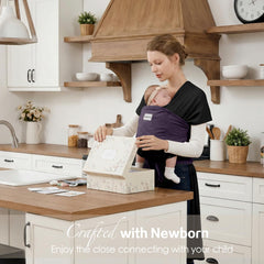 MissWISDOM Baby Wraps Carrier demonstrates ergonomic M-shaped design for natural leg position