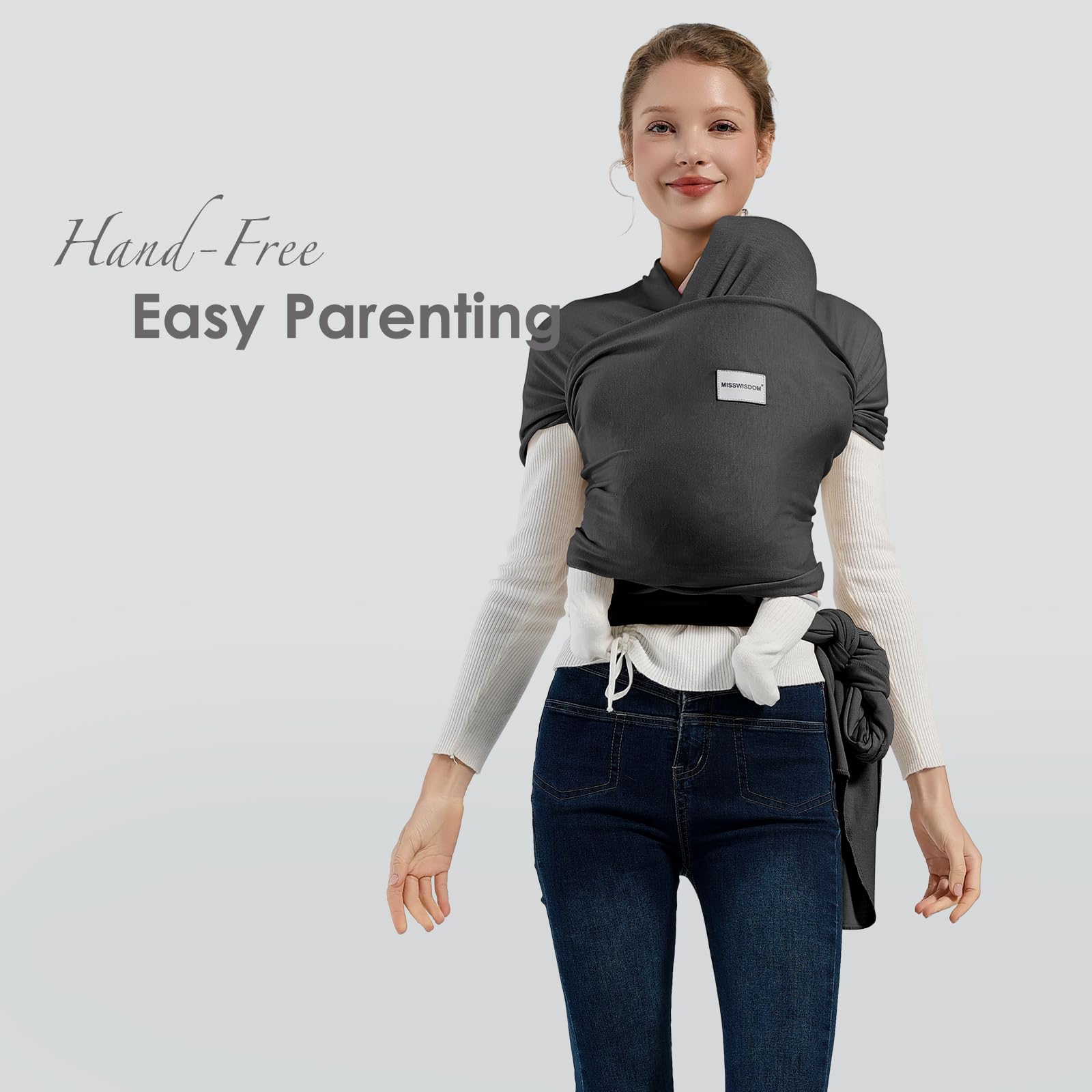 MISSWISDOM travel-friendly wrap ideal for errands and bonding on the go