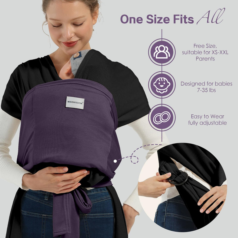 MissWISDOM Baby Wraps Carrier offers universal fit with adjustable back and straps