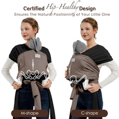 MISSWISDOM carrier offers back and shoulder adjustability for a universal fit.