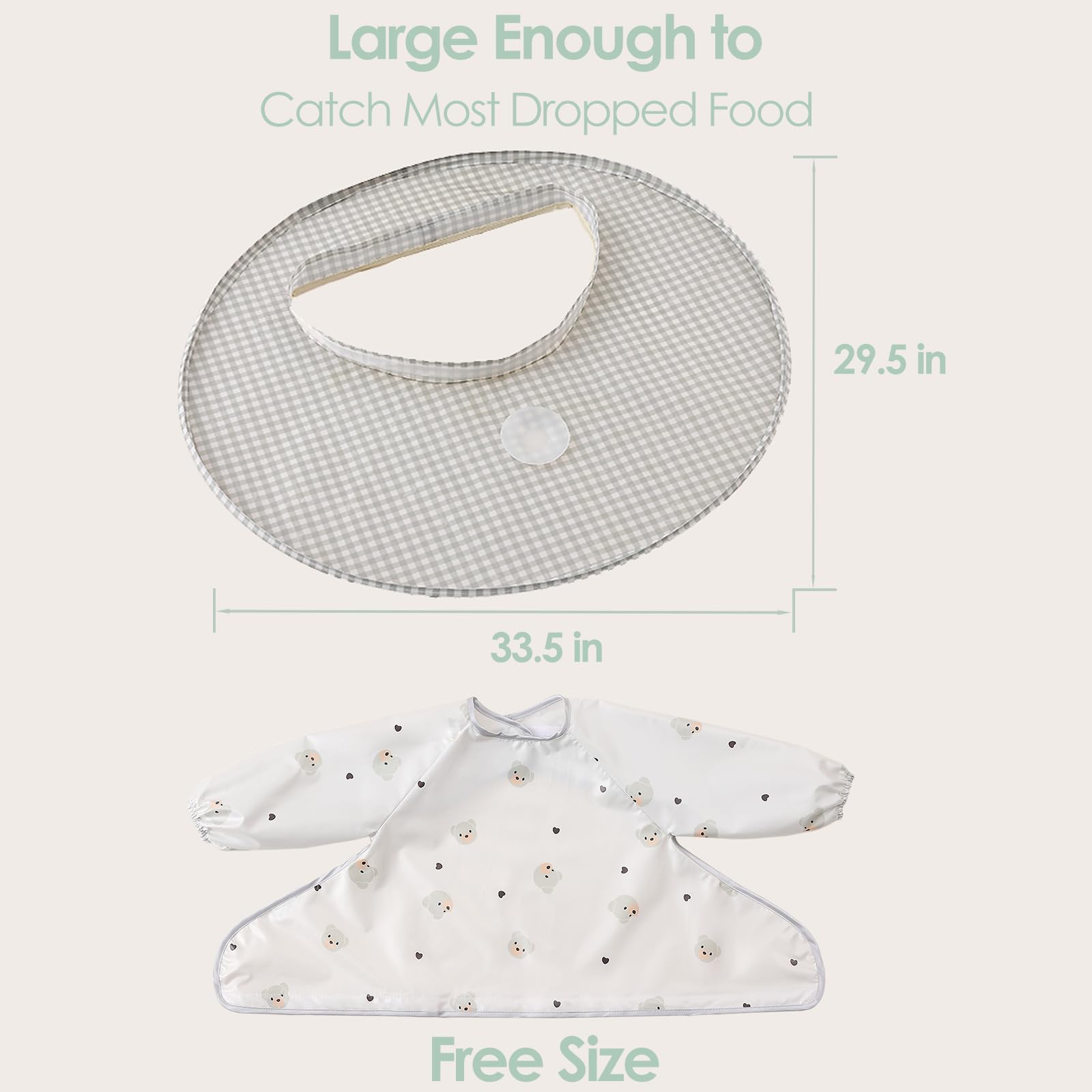 MITCHENIFY mess-protection during mealtime helps reduce floor cleanup.