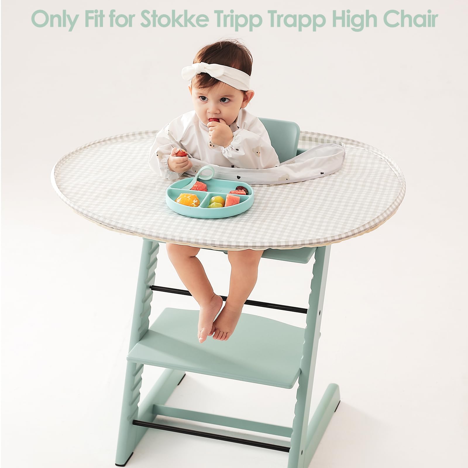 MITCHENIFY silicone suction keeps tray stable during meals.