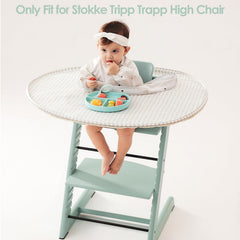 MITCHENIFY silicone suction keeps tray stable during meals.