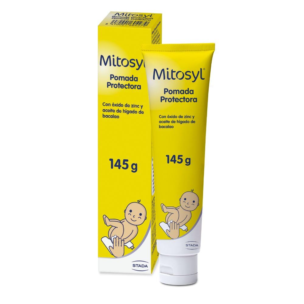 Mitosyl Pomada 145g packaging on shelf for easy storage and identification.