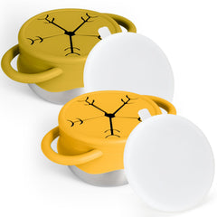 Mity Rain 2-pack stainless steel snack base supports mess-free snacking