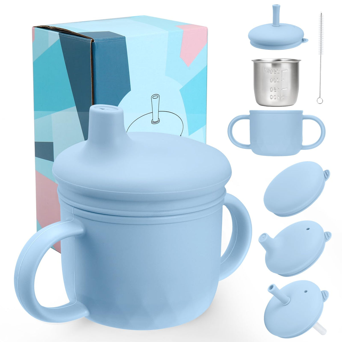 Mity Rain 3in1 sippy cup spill-proof lid keeps liquids secure during meals and travel.