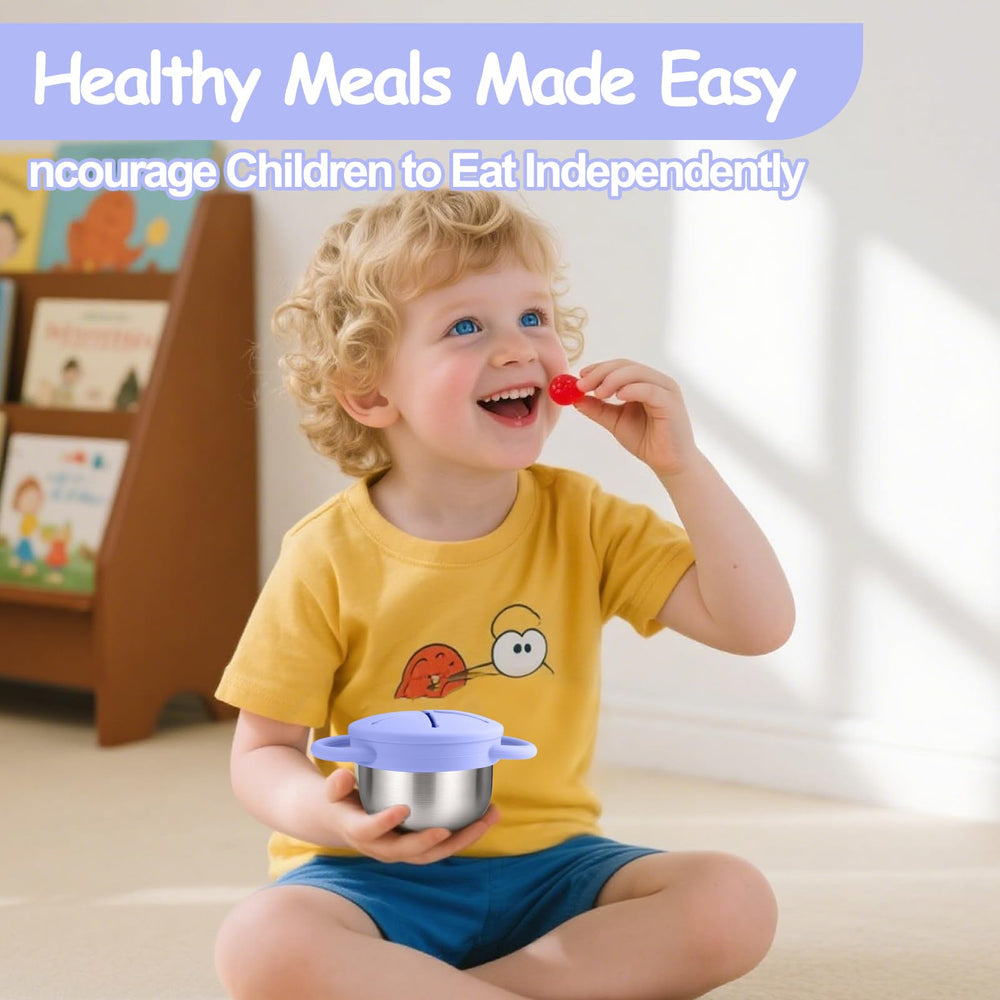 Mity Rain durable stainless-steel construction highlighting long-lasting BPA-free snack containers.