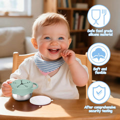 Mity Rain dual-handles boost grip and independent snacking.