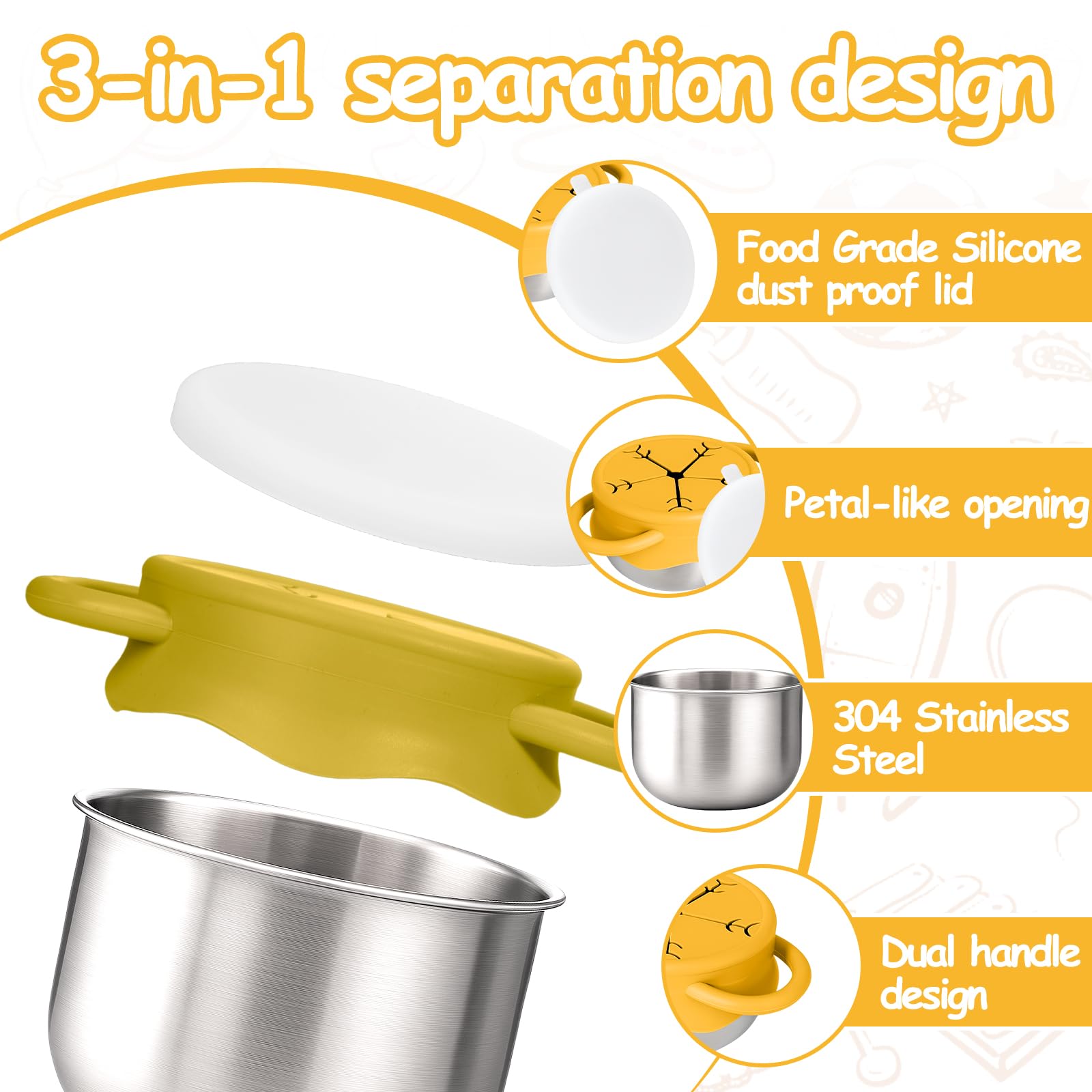 Mity Rain dual handles provide easy grip for independent feeding