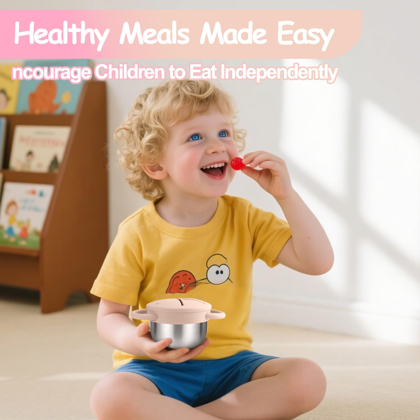 Mity Rain easy-clean design simplifies dishwasher-safe silicone lids and wipe-clean bases.