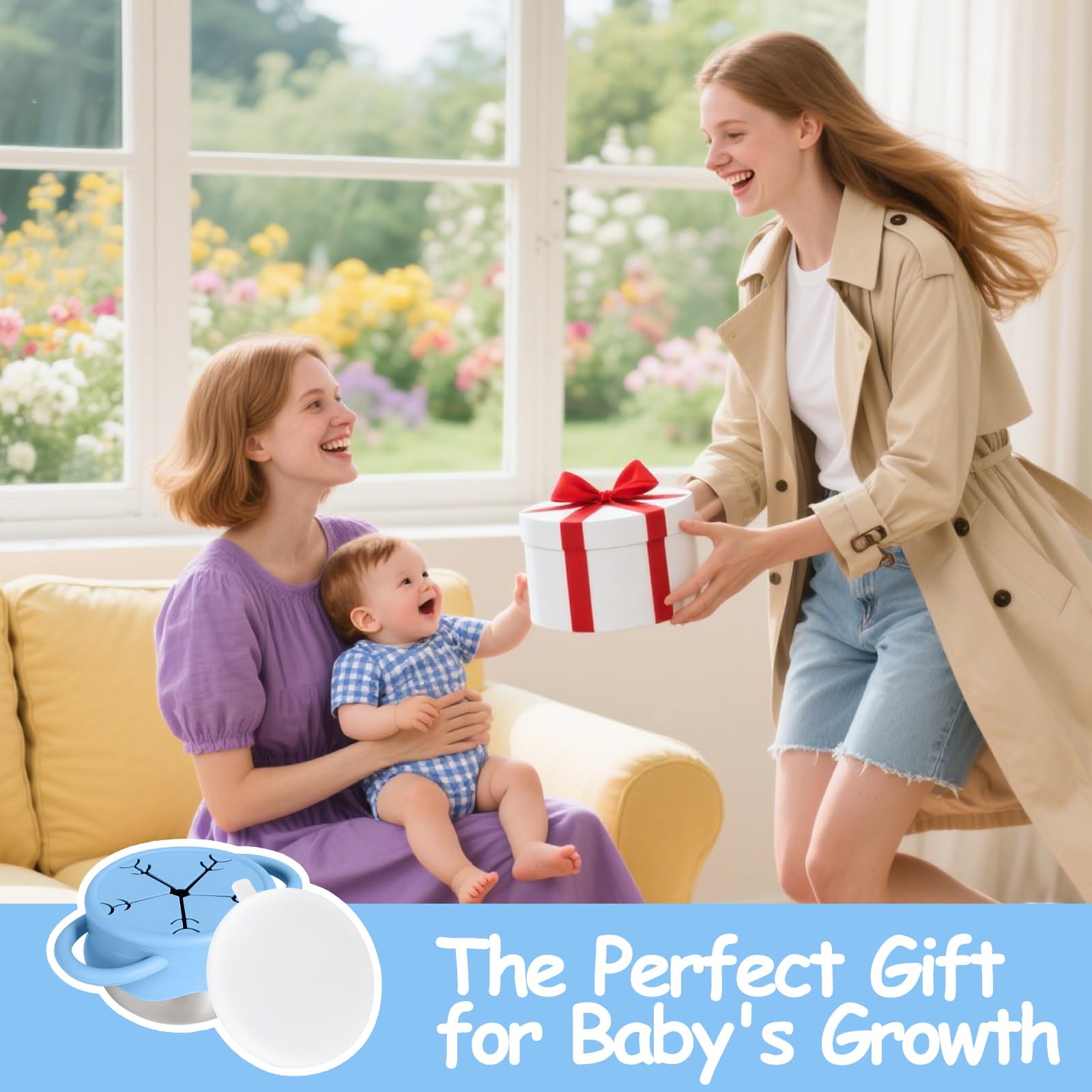 Mity Rain on-the-go snack time enabling mess-free travel.