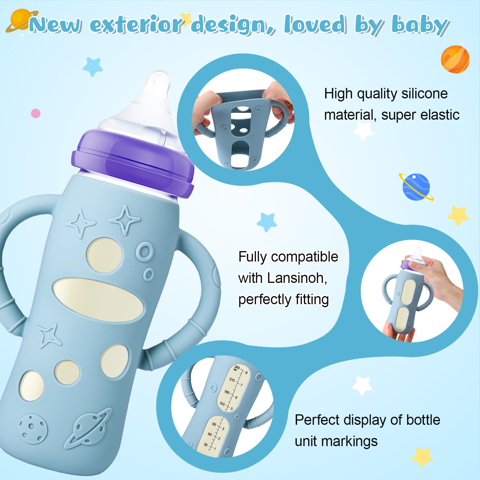 Mity Rain protective sleeve with handle-compatible design for safe bottle handling