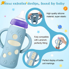 Mity Rain protective sleeve with handle-compatible design for safe bottle handling