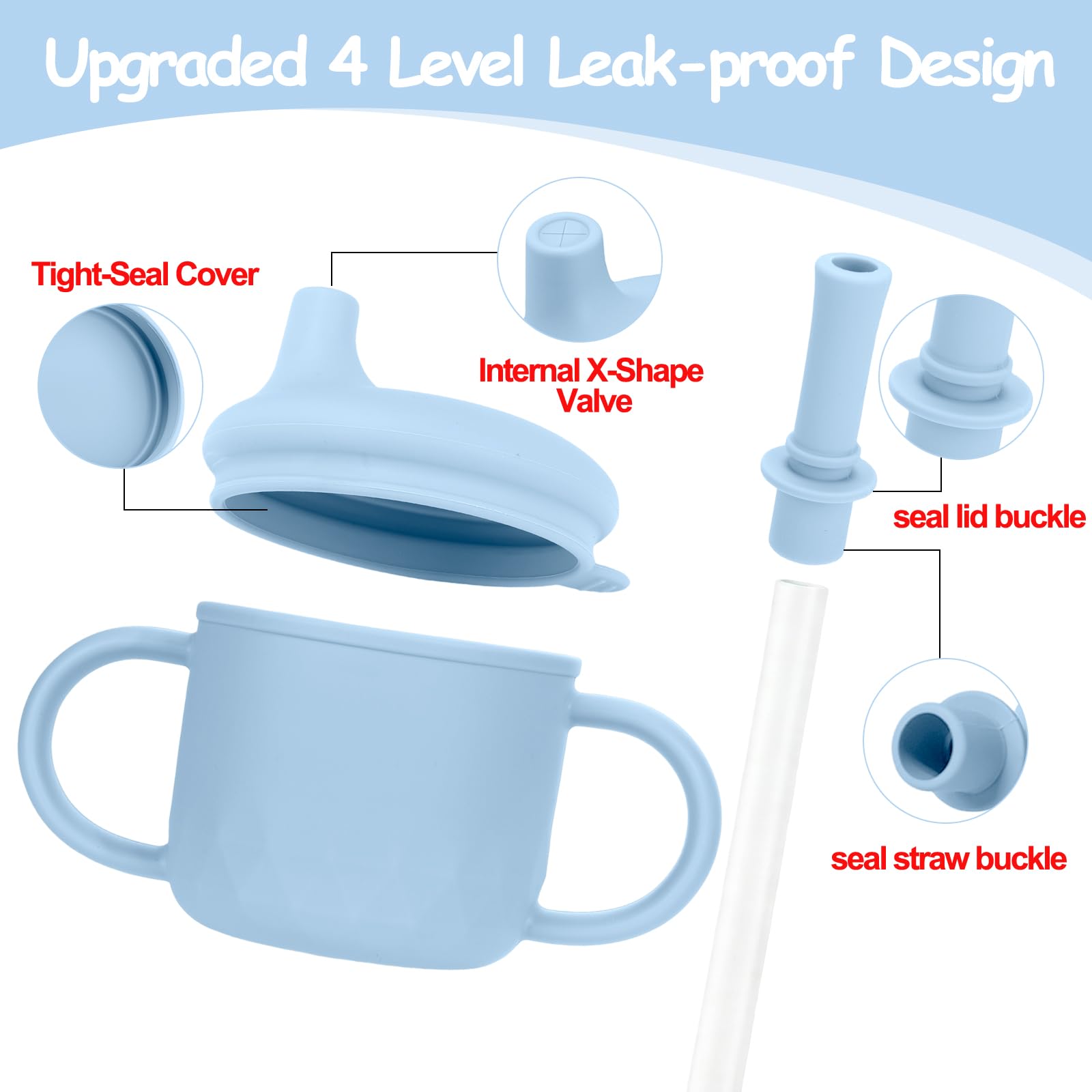 Mity Rain replacement silicone straw ensures continued hygiene and easy replacement.