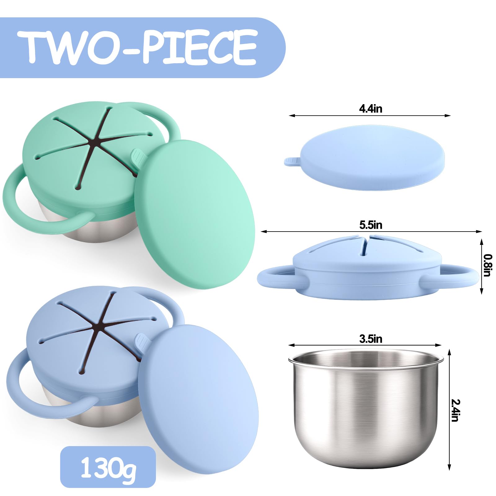 Mity Rain silicone lid top with petal opening for easy access and quick snack retrieval