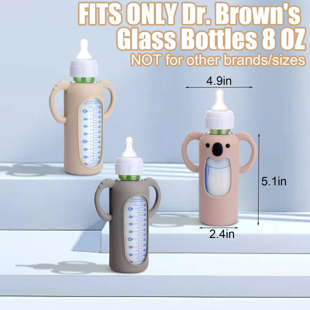 Mity Rain sleeve on bottle grip for safe handling during feeds.