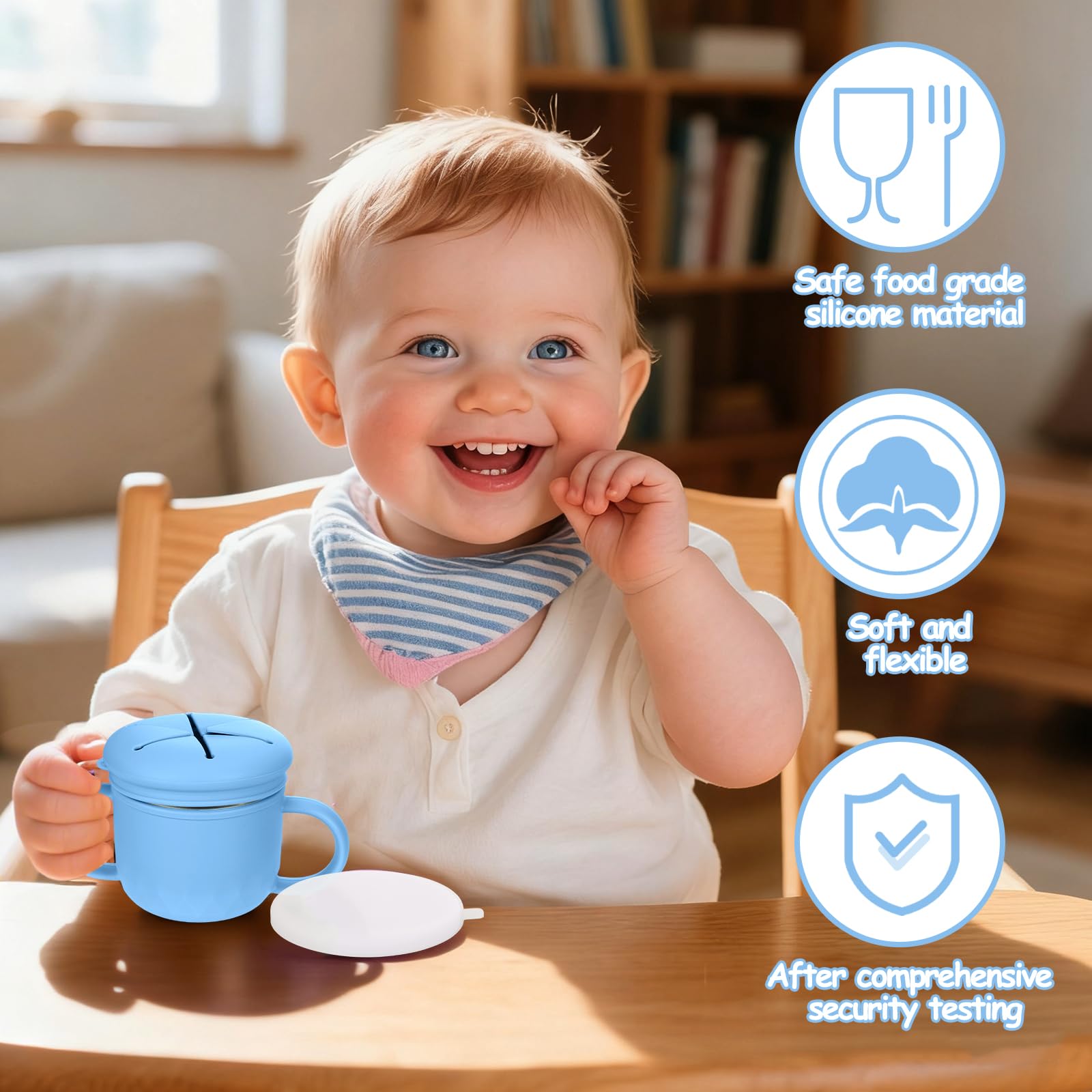 Mity Rain 4-piece set splits for thorough cleaning, dishwasher safe