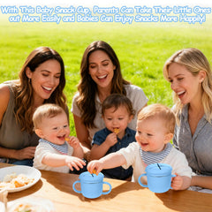 Mity Rain upright handles help toddlers grip securely during meals