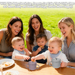 Mity Rain upright handles focus on toddler grip for stable, independent snacking.
