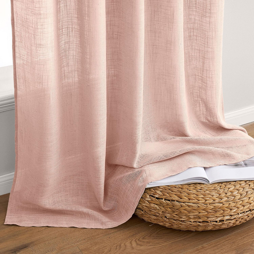MIULEE blush pink linen curtains room-decor-ambiance evokes soft tranquil atmosphere for kids spaces