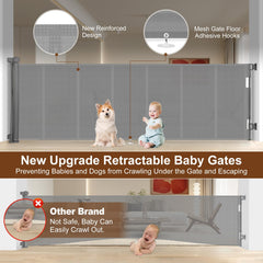 Miumoon 42-inch tall gate extended in doorway supports kids and pets while you multitask.