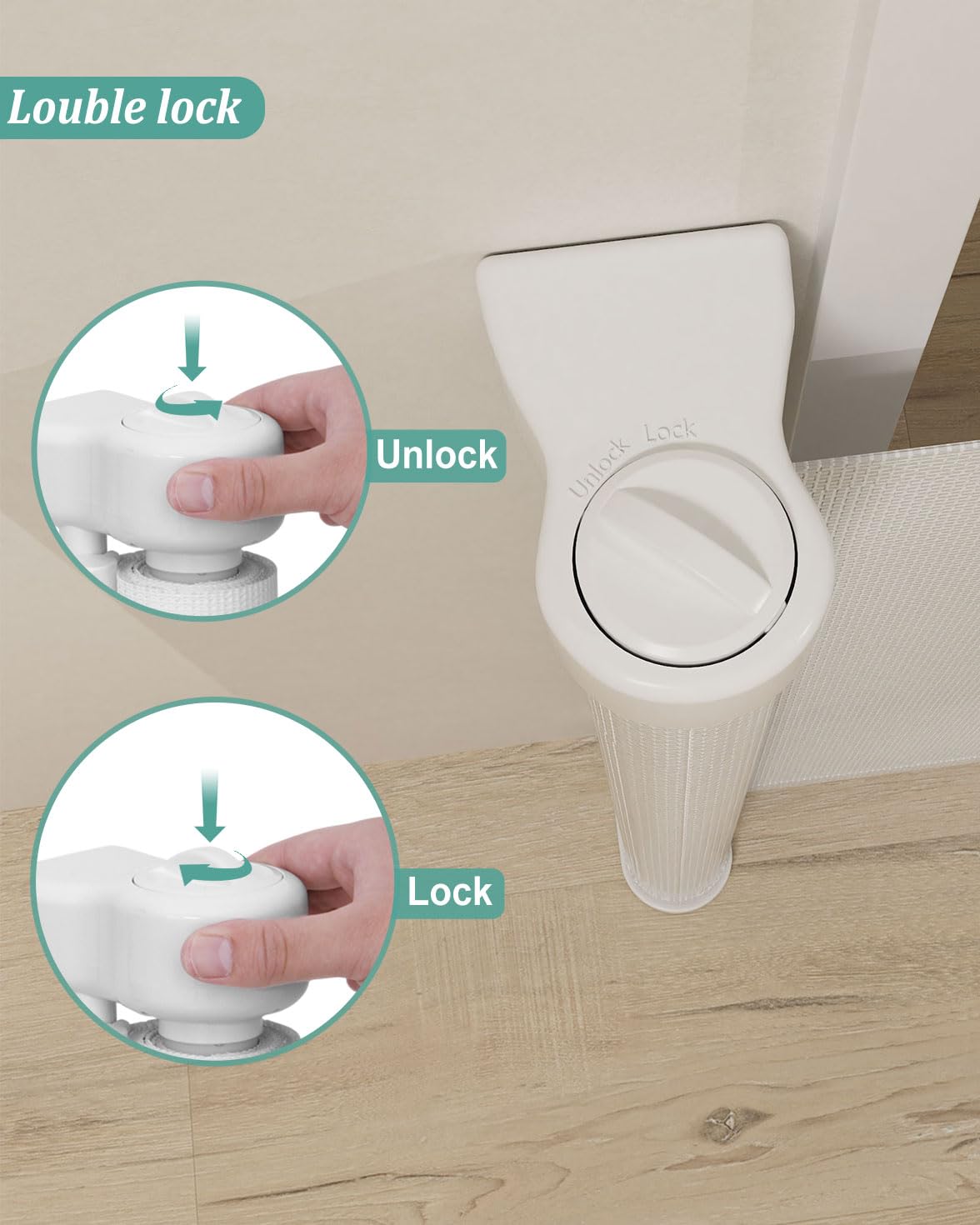 Miumoon retractable gate includes brackets, latches, anchors, and screws for quick setup.