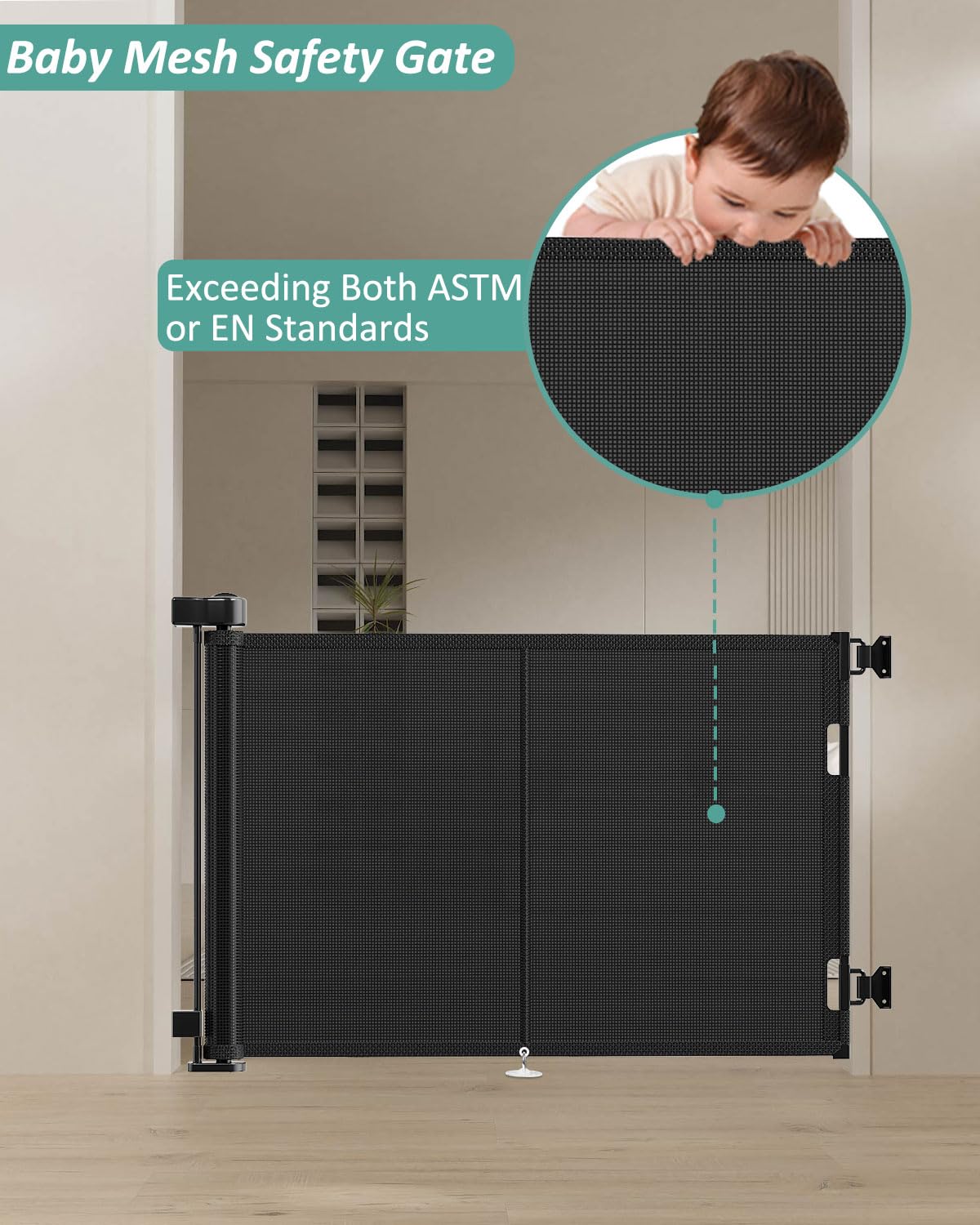 Miumoon indoor outdoor use gate handles both indoor and outdoor settings.