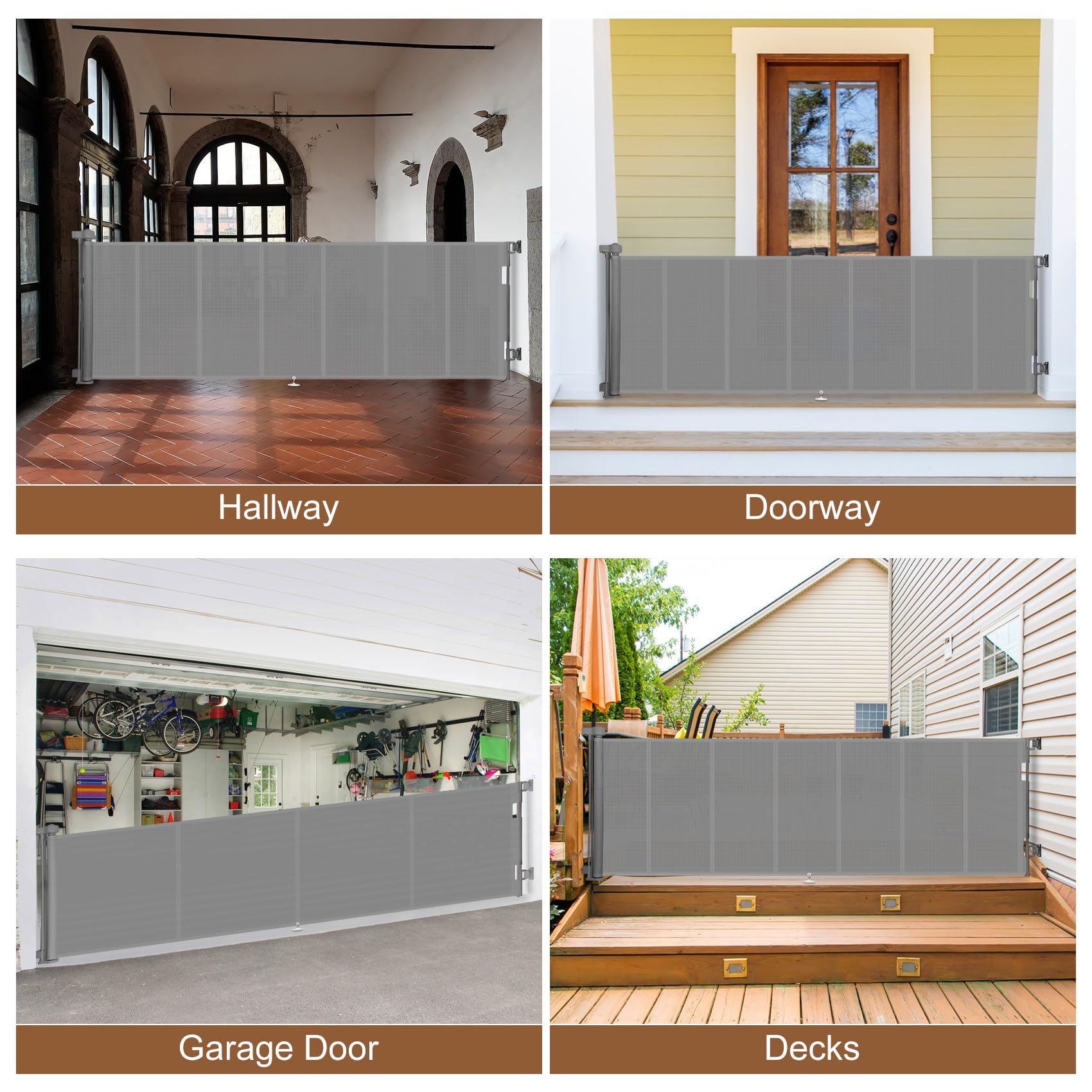 Miumoon installation kit provides quick setup with clear hardware for walls or stairs.