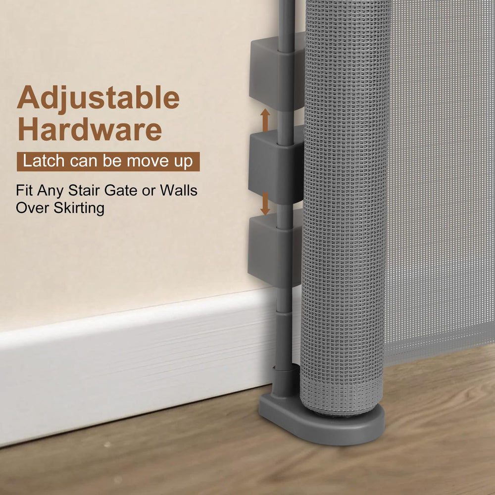 Miumoon outdoor stair gate installation demonstrates secure mounting.