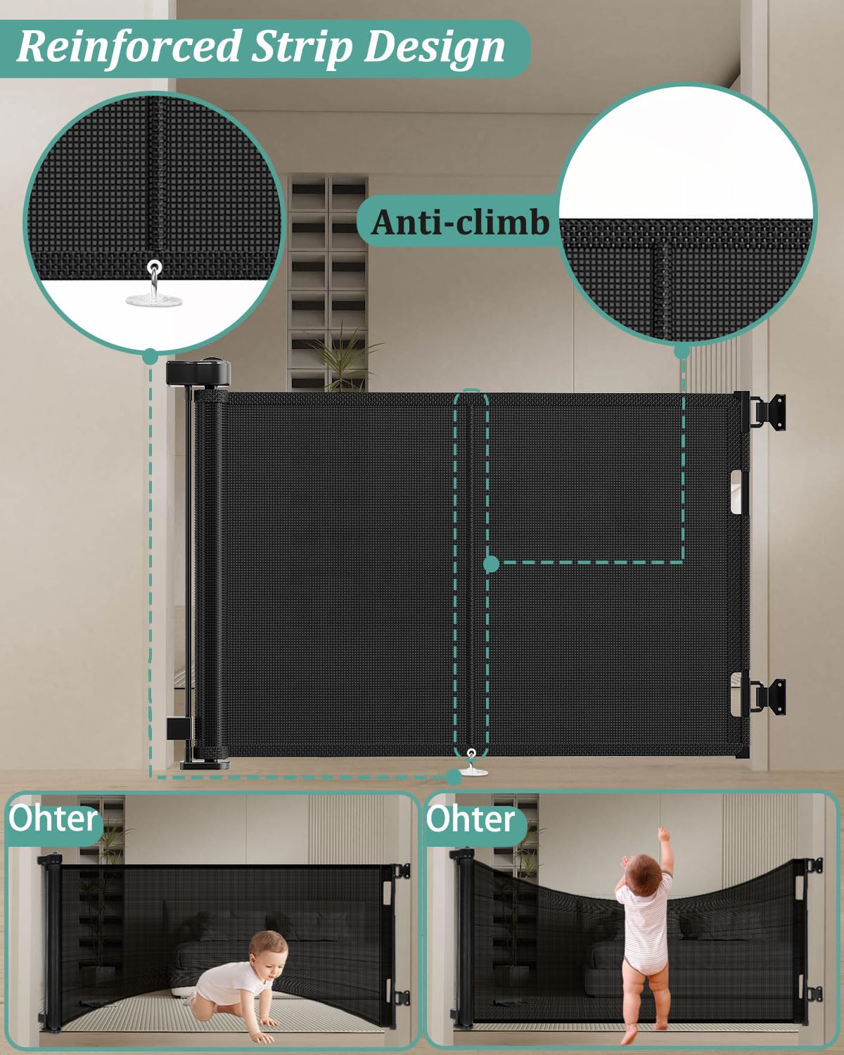 Miumoon reinforced fiber bar design provides extra stability in gate usage.