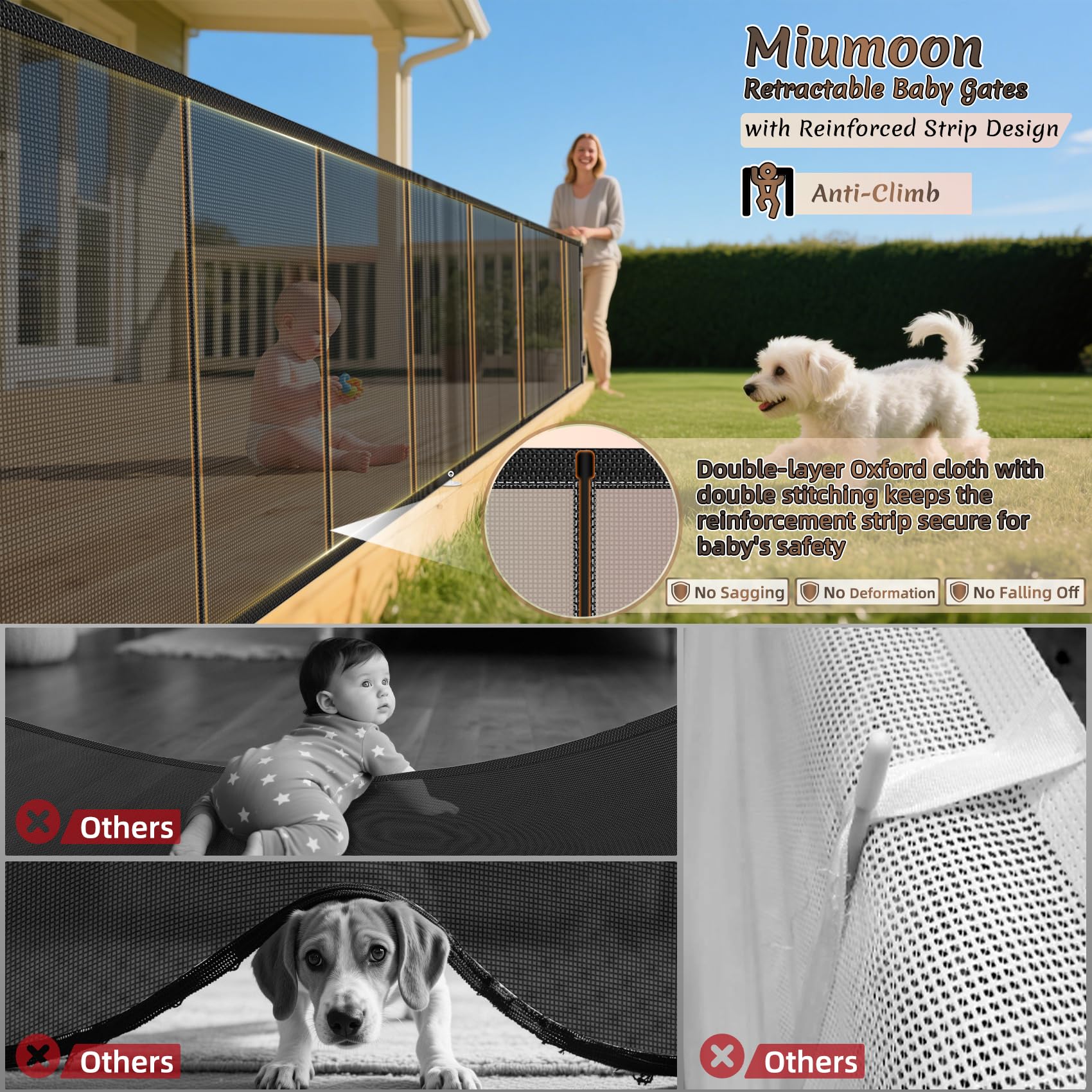 Miumoon retractable gate shows fiber-bar stability for smooth retraction.