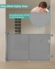 Miumoon safe soft mesh baby gate closeup for gentle protection
