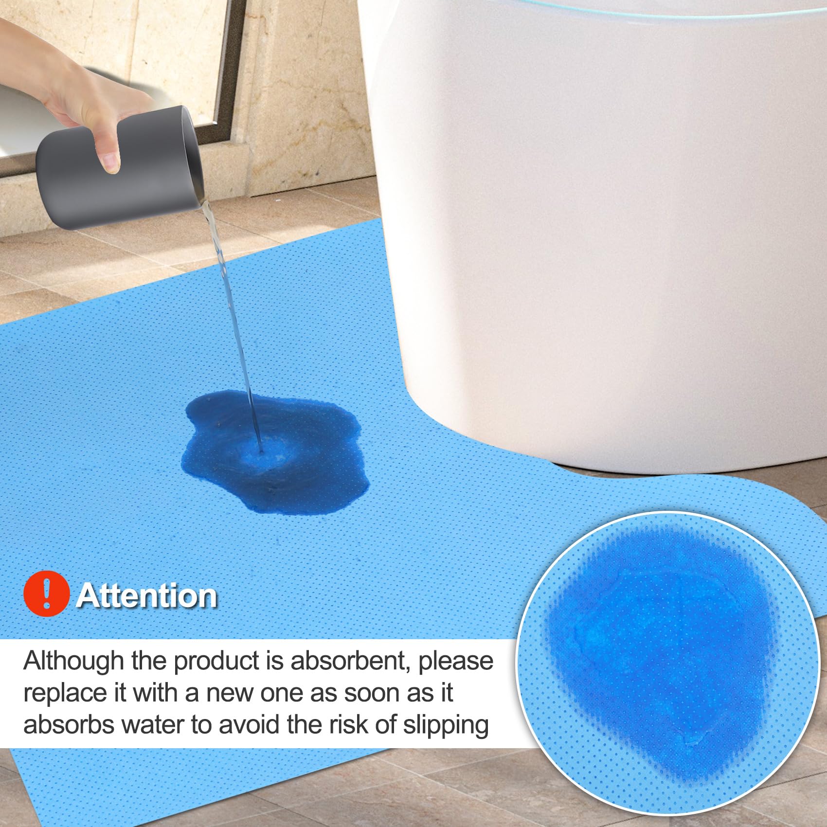 Miumoon Upgraded 25-Pack anti-slip surface stays in place without floor marks.