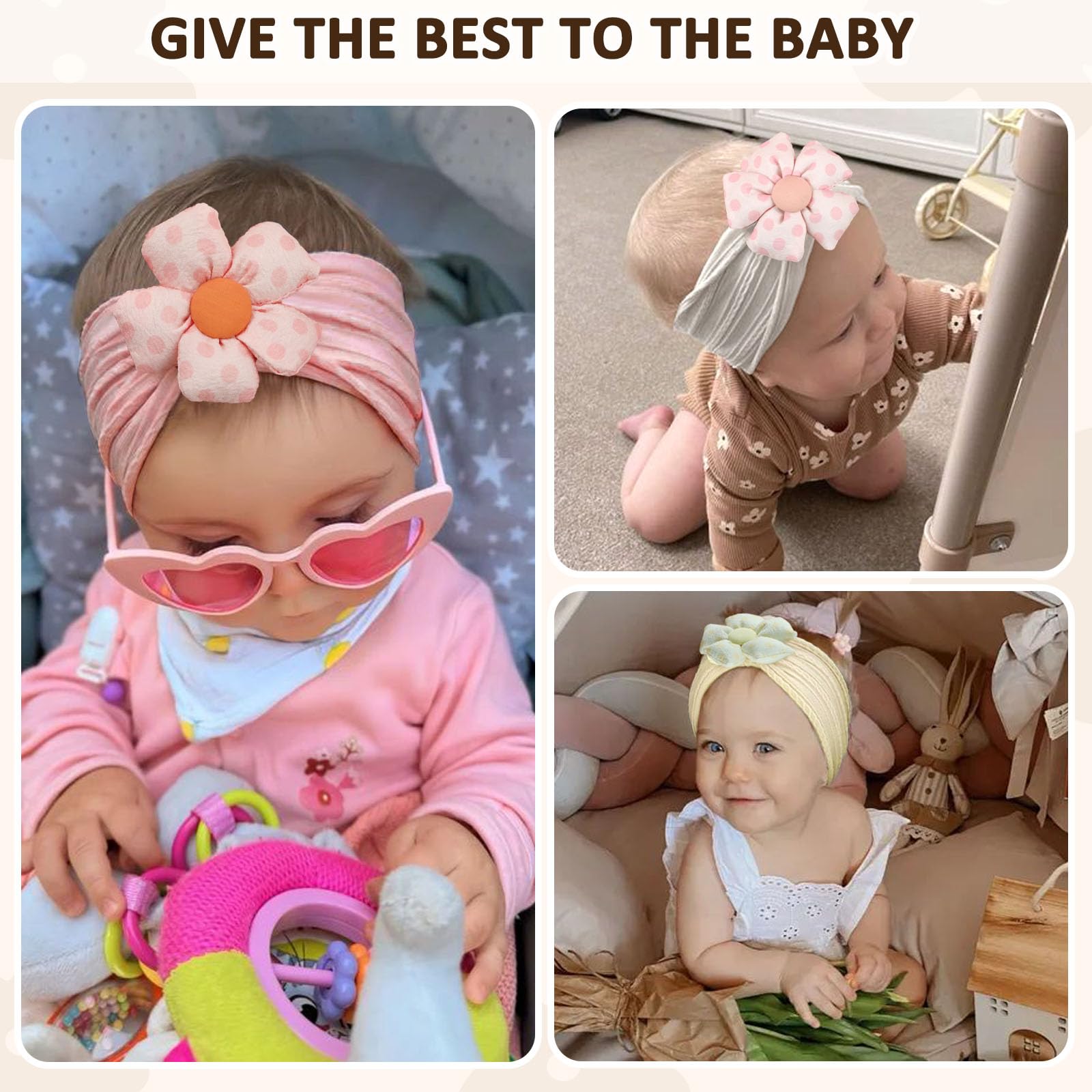 MIUXUESO white flower headband on baby, versatile for formal events and photos.