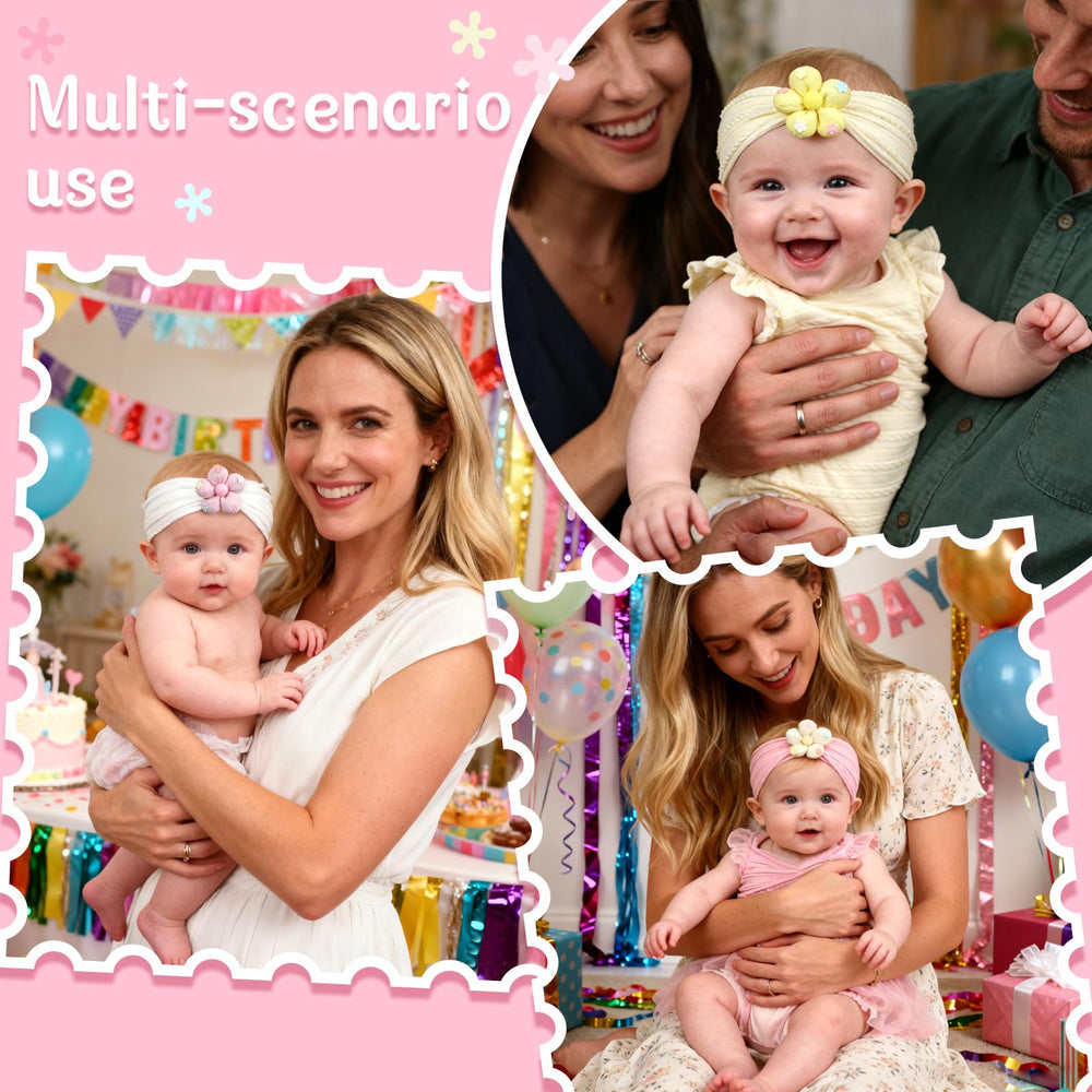 MIUXUESO flower headbands—perfect photo prop for birthdays and celebrations