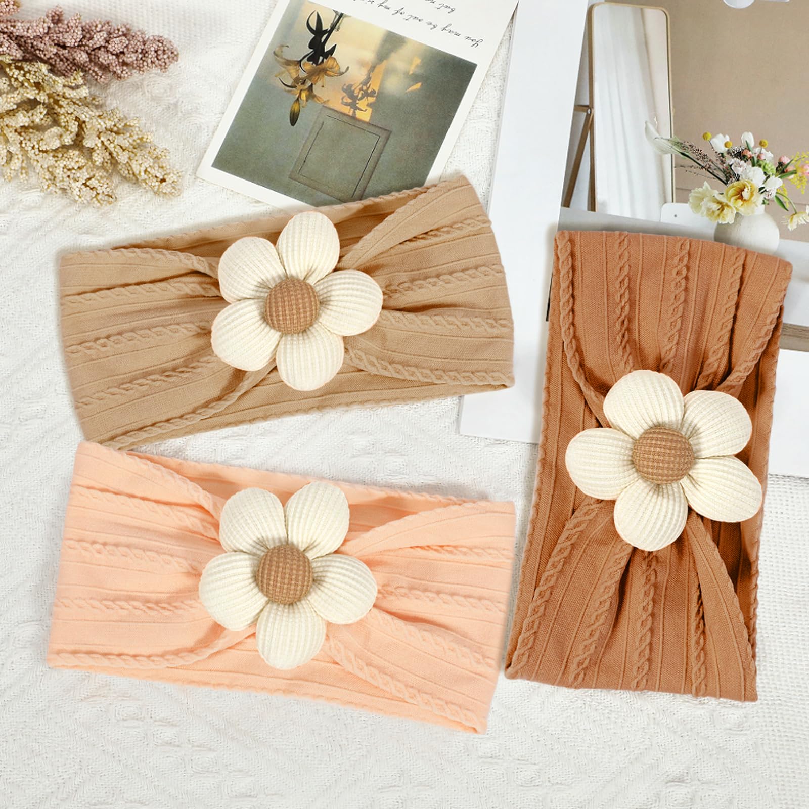 MIUXUESO nylon headbands are gentle on skin with a snug, non-slip fit.
