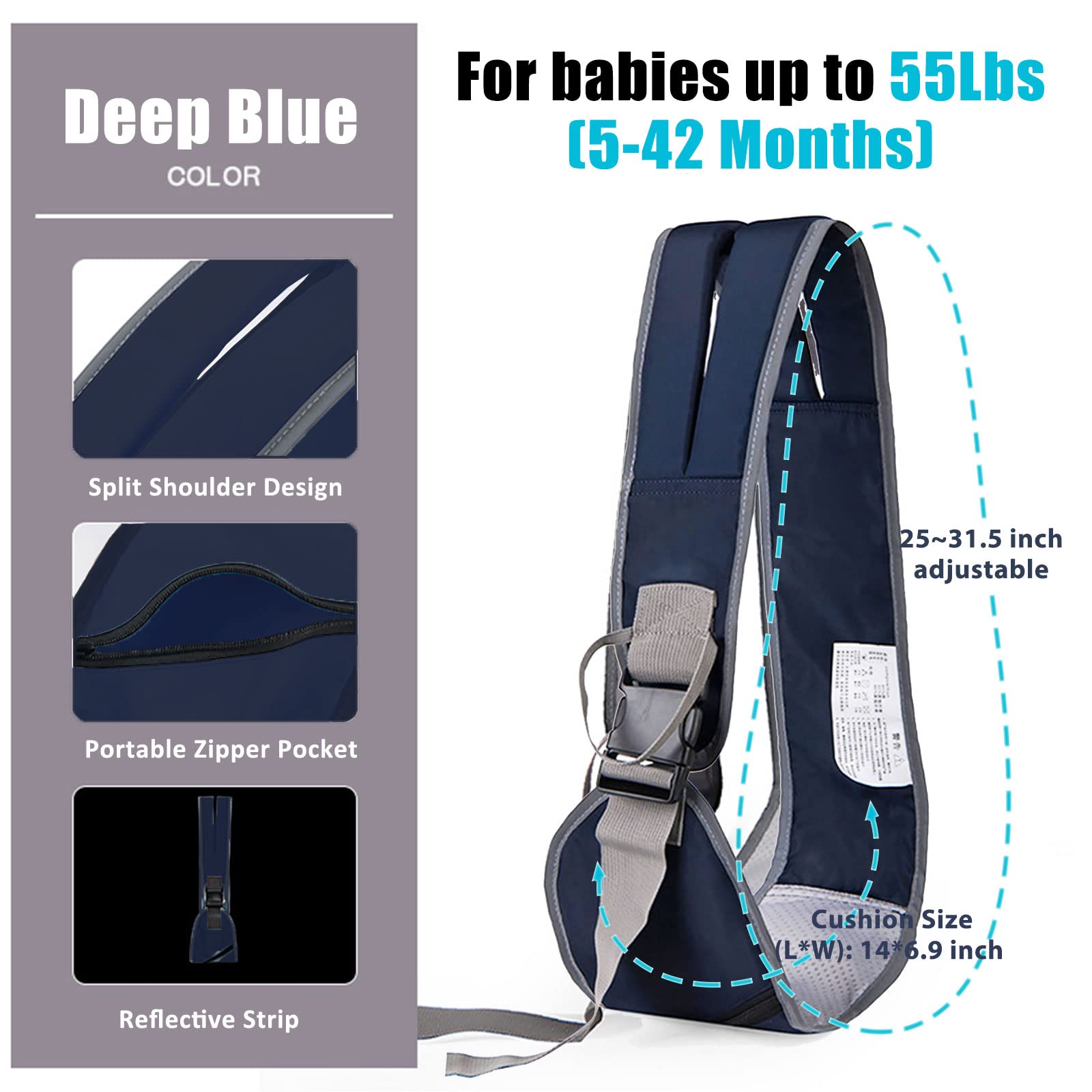 Mivofun dual padded shoulder straps distribute weight for comfort.