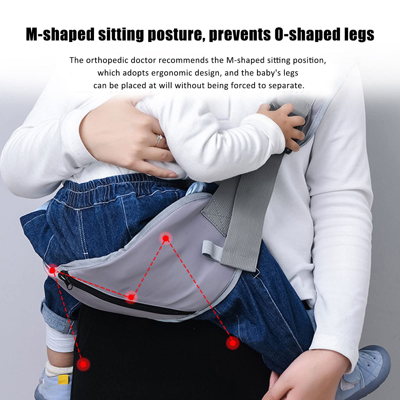 Mivofun wide-seat design supports infant posture and stability on adventures.