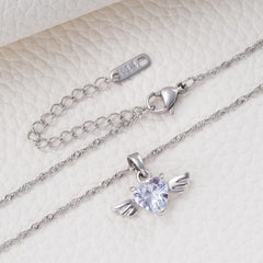 MixJOY Heart Wings pendant with lobster clasp and extender for adjustable fit