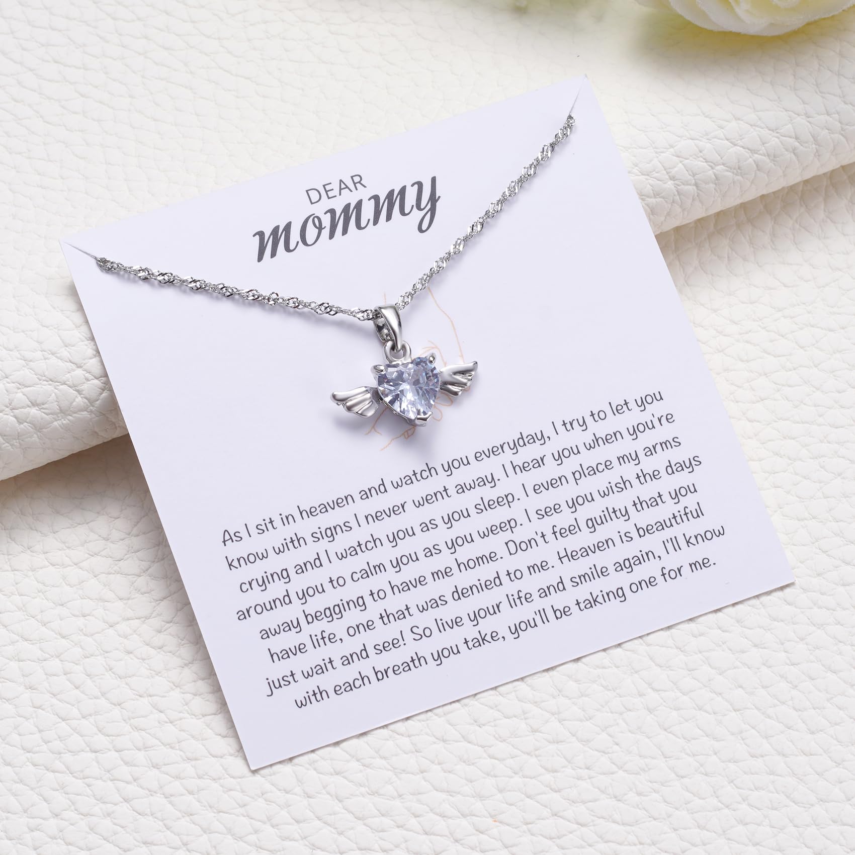 MixJOY Sympathy gift necklace for miscarriage remembrance and support