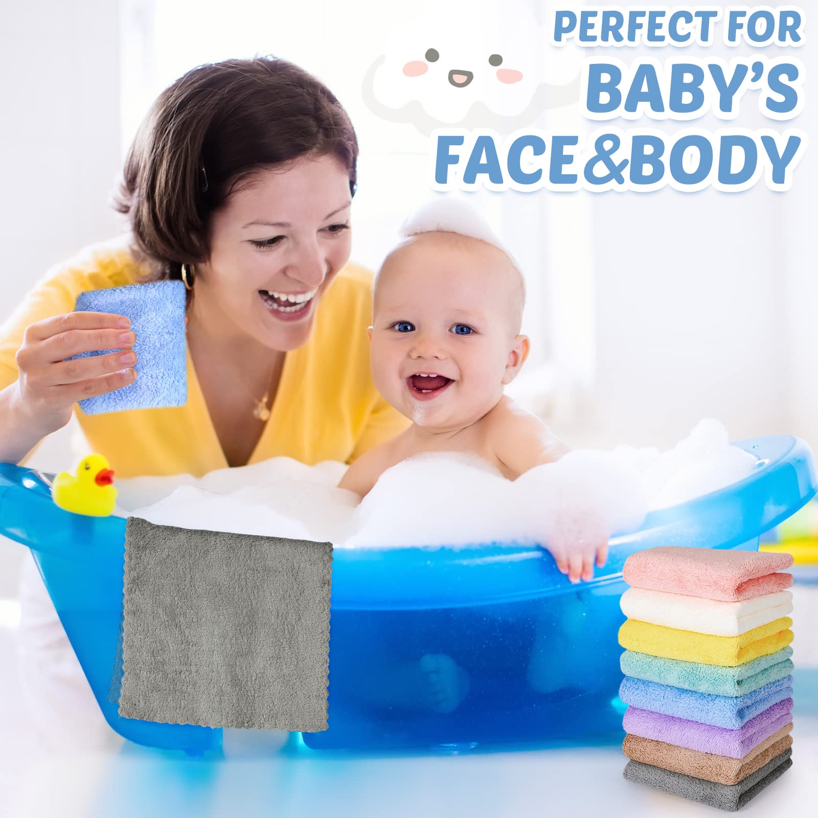 Mixweer burp cloths easy clean design resists fading after washing.