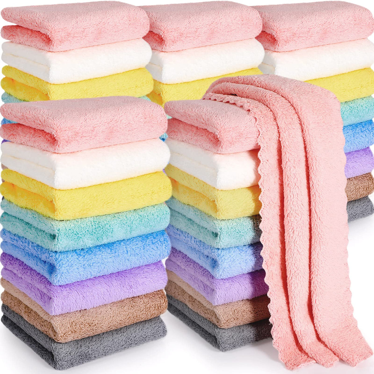 Mixweer burp cloths soft coral fleece texture for gentle baby skin care.