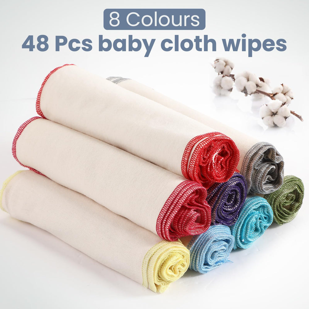 Mixweer soft cotton flannel wipes for gentle skin contact on baby skin.