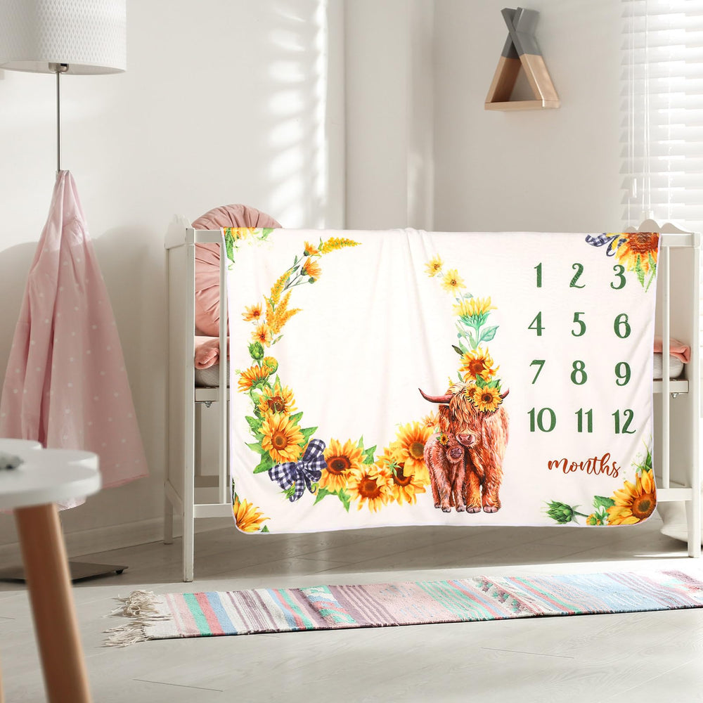 Mixweer soft fleece blanket keeps baby comfortable during shoots and snuggles.