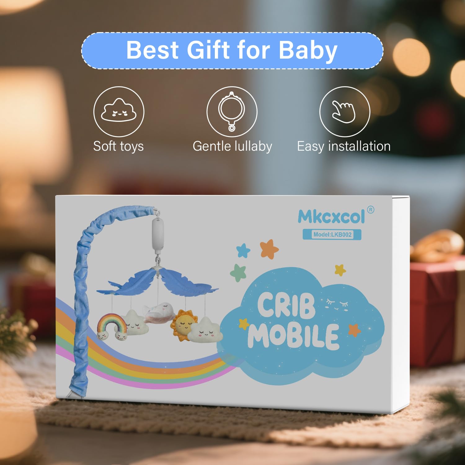 Mkcxcol Crib Mobile gift box makes a stylish baby shower present