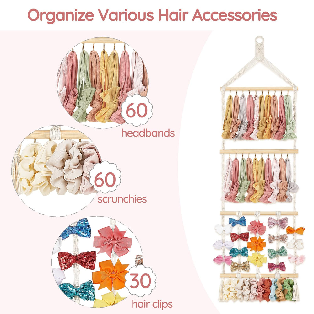 Mkono headband holder cotton rope braid adds boho charm while organizing.