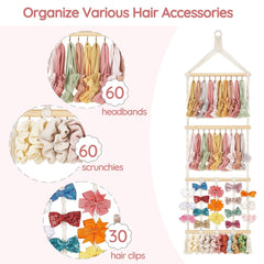 Mkono headband holder cotton rope braid adds boho charm while organizing.